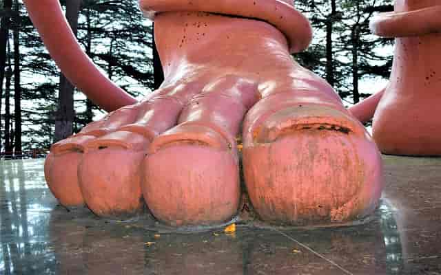 जाखू मंदिर में मौजूद हैं हनुमान जी के पद-चिह्न. | Jakhoo Temple Shimla in Hindi 